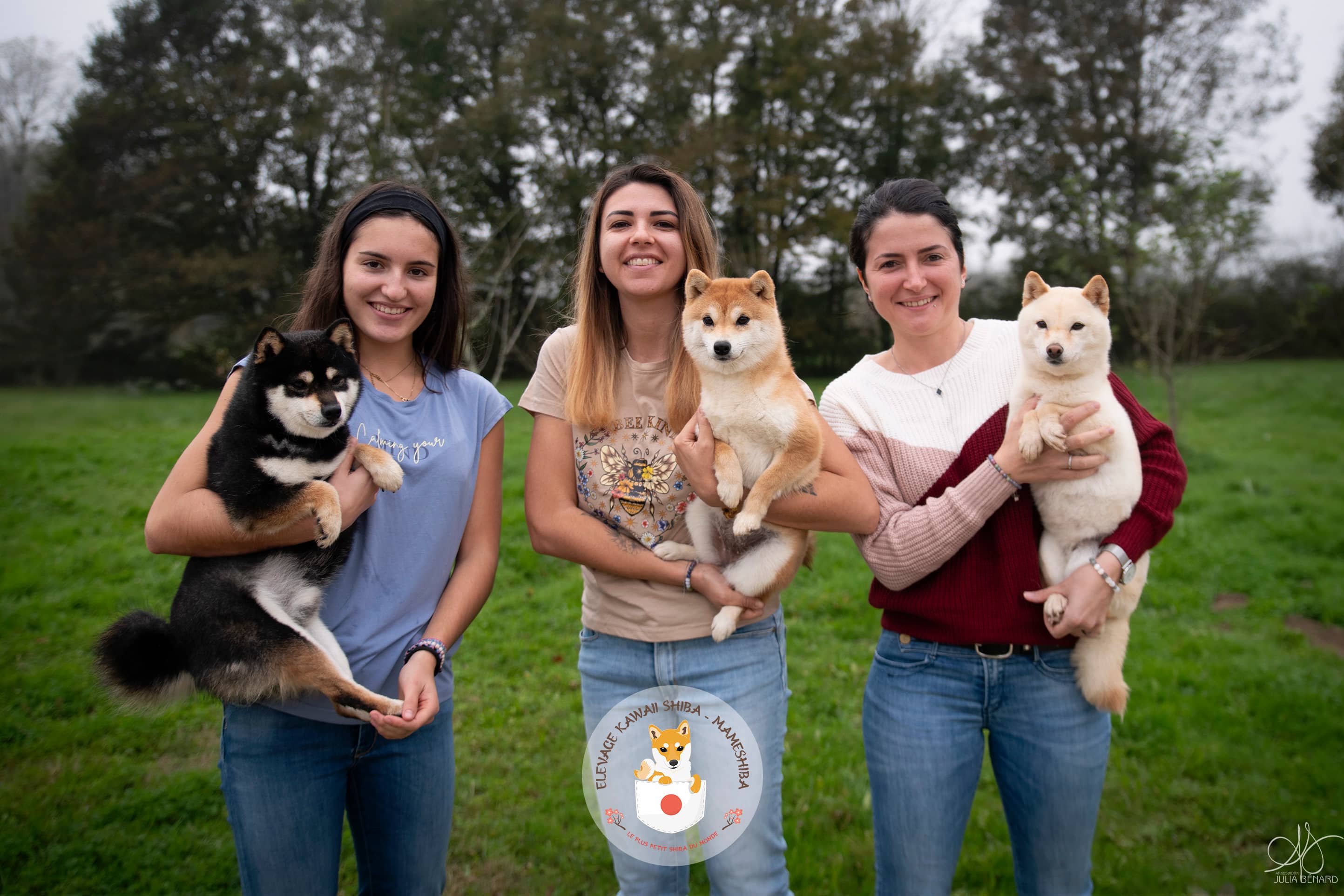 Aurélie ses collègues de l’élevage et les Mameshiba
